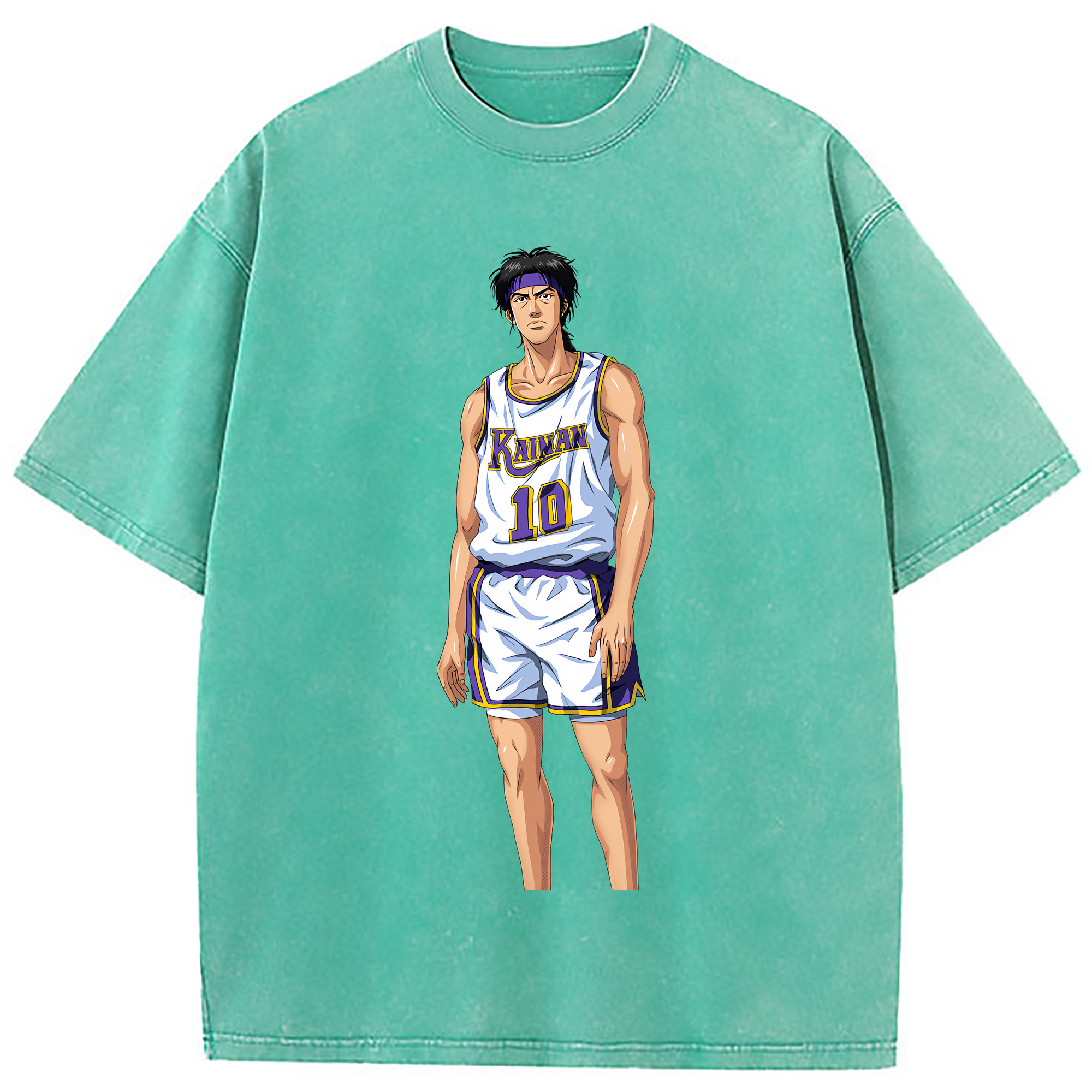 （画像用） SLAM DUNK／スラムダンク 綿100% ヴィンテージ風 半袖Tシャツ（フロントプリント）